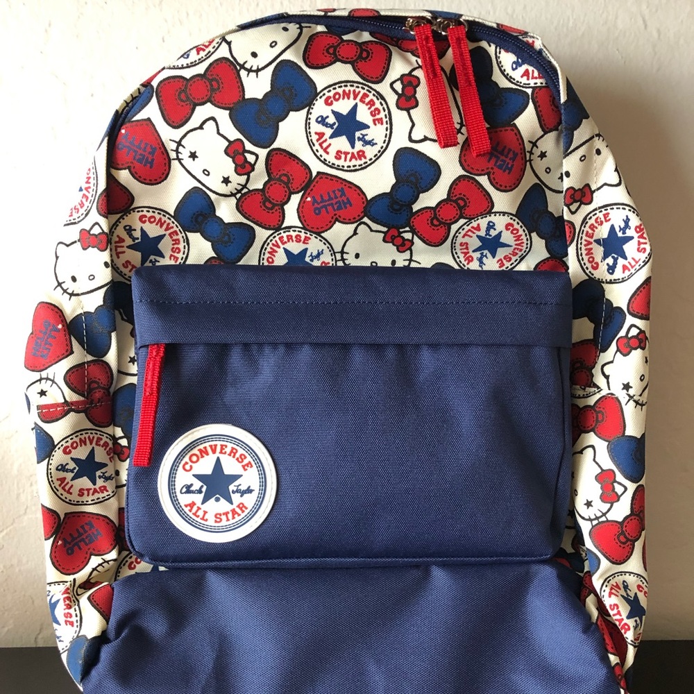Hello Kitty Converse Backpack NWT Blue Red